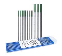Lot de 10 électrodes en tungstène - 175 mm - Choix de 2,4 WP - Vert