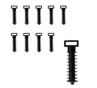 Zenitech - Lot de 10 embases Noires pour chevilles