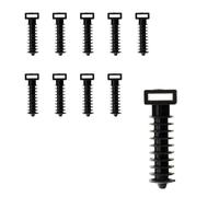 Zenitech - Lot de 10 embases Noires pour chevilles