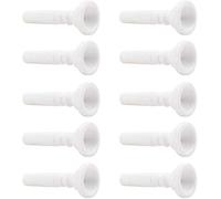 Lot de 10 embouchures de trompette en plastique ABS Blanc