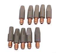 Lot de 10 embouts de contact de soudage 24KD, ensemble de buses de gaz revêtues de cuivre, 0,8 mm, 0,9 mm, 1,0 mm, transmission de courant pour torche MIG MAG (0,8 mm)