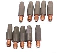 Lot de 10 embouts de contact de soudure 24KD, ensemble de buses de gaz revêtues de cuivre 0,8 mm, 0,9 mm, 1,0 mm, transmission de courant pour torche MIG MAG (1,2 mm)
