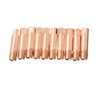 Lot de 10 embouts de contact Mb15ak pour torche de soudeur Mig, M6 x 25 mm avec tailles de 0,6 mm, 0,8 mm, 1,0 mm, 1,2 mm pour le travail des métaux (0,8 mm)
