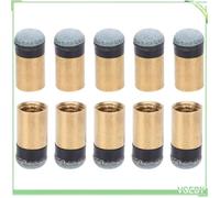 Lot de 10 Embouts de Queue de Billard en Cuir PU (10MM) Visser Cuivre