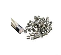 Lot de 10 embouts de queue de billard en laiton avec hauteur de 8 mm et diamètre intérieur de 9,5 à 12 mm, accessoires de réparation pour l'entretien de la queue (argenté, 10,5 mm)