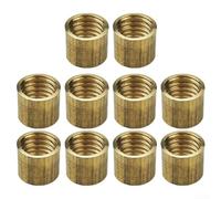 Lot de 10 embouts de queue de billard en laiton pour réparation de queues de billard et de billard, accessoire de snooker pour améliorer la durabilité de la pointe de la queue de billard (10,5 mm)