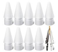 Lot de 10 embouts de rechange pour Apple Pencil 1 st/2 Gen, pas d'usure, contrôle précis comme des pointes pour iPad Pro/Air/Mini Pencil-