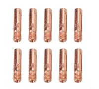 Lot de 10 embouts de soudage M6 MB15AK en cuivre pour torche MIG 0,6 mm 0,8 mm 0,0 mm Haute conductivité Pièces résistantes à l'usure (0,6 mm)