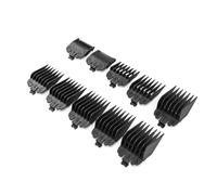 Lot de 10 embouts de tondeuse à cheveux, protège-cheveux, accessoires coulissants, guide de limite, tondeuse à barbe (1,5 mm à 25 mm, noir)