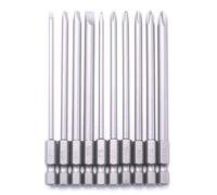 Lot de 10 embouts de tournevis 100 mm SL3.0 SL6.0 PH1 PH2 - Idéal pour une utilisation à fente et cruciforme