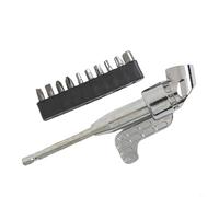 Lot de 10 embouts de tournevis à angle de 105 degrés avec tige hexagonale pour perceuse électrique, outil de tournevis à tête d'angle pour espaces restreints