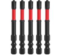 Lot de 10 embouts de tournevis à percussion, têtes fendues 65 mm et 110 mm, tige hexagonale de 6,35 mm, pointes usinées CNC avec magnétisme, embouts de tournevis à fente croisée pour électriciens