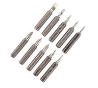 Lot de 10 embouts de tournevis à tige hexagonale de 4 mm de long en acier au chrome vanadium pour tête cruciforme Torx fendue - Assortiment de 10 pièces pour perceuse électrique
