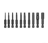Lot de 10 embouts de tournevis Allen 50 mm 1/4" | Convient pour visseuse sans fil, perceuse à main, visseuse pneumatique, utilisation polyvalente dans la maison et l'atelier