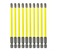 Lot de 10 embouts de tournevis cruciformes fendus magnétiques FPH2 pour panneaux de prises électriques et disjoncteurs en alliage d'acier avec traitement de sablage 65 mm 110 mm