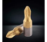 Lot de 10 embouts de tournevis cruciformes PH2 de 25 mm pour tournevis, tige hexagonale extra dure avec revêtement antidérapant, pointe magnétique, tige à changement rapide de 6,35 mm pour perceuse