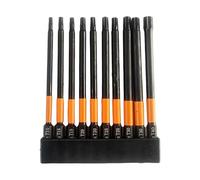 Lot de 10 embouts de tournevis en forme d'étoile 100/50 mm de long en acier S2 Embouts précis pour la réparation de la maison et le travail du bois