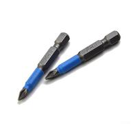 Lot de 10 embouts de tournevis magnétiques antidérapants pour Phillips Pozidrive PH1 PH2 PH3 PZ1 PZ2 PZ3 9255 Alliage d'acier (PH1)
