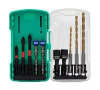 Lot de 10 embouts de tournevis magnétiques avec embout hexagonal de 3 mm, 4 mm, 5 mm et embouts résistants avec douille magnétique 50 mm, 65 mm, 70 mm