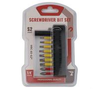 Lot de 10 embouts de tournevis magnétiques avec support, 50 mm de longueur PH2/T40/pour T30/T27/pour T25/pour T20/pour T15/, haute dureté 60-62 pour usage domestique et atelier