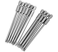 Lot de 10 embouts de tournevis magnétiques cruciformes et tête fendue de | Saipor Jeu d'embouts de tournevis extra longs 1/4" hexagonaux pour tournevis électrique