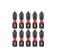 Lot de 10 embouts de tournevis magnétiques PH2 en acier TS2 antidérapants pour réparation d'appareils ménagers, assemblage de meubles (25 mm)