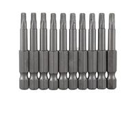 Lot de 10 embouts de tournevis Torx T25 50 mm en alliage d'acier magnétique pour perceuse électrique, projets de maison et réparations sur chantier