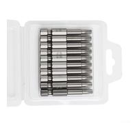 Lot de 10 embouts de tournevis Torx T25 de 50 mm de long avec tige hexagonale de 6,35 mm pour embouts magnétiques en alliage d'acier compatible avec les pilotes pneumatiques électriques