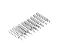 Lot de 10 embouts de tournevis Torx T3-T8 4 mm Tige 28 mm Embouts | Un ensemble de 10 pièces couvrant les tailles Torx T3 à T8, vous donnant le bon embout pour une large gamme de réparations et