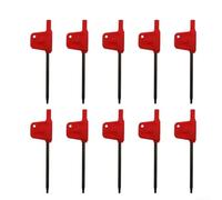 Lot de 10 embouts de tournevis Torx T5-T20 - Clé étoile de type drapeau rouge pour perceuses électriques à main, réparation de meubles de voiture (T7)