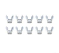 Lot de 10 embouts de tuba en silicone de qualité alimentaire, antidérapant, valve de morsure souple transparente pour la plupart des tuba standard (transparent)