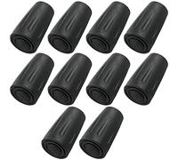 Lot de 10 embouts en caoutchouc de rechange pour canne de marche, 11 mm, embouts de bâtons de randonnée, camping, escalade (noir)