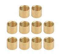 Lot de 10 embouts en laiton pour réparation de queues de billard et snooker - Accessoire pour prolonger la durée de vie des pointes de queue de billard - Argenté - 10,5 mm