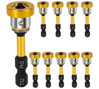 Lot de 10 embouts PH2 magnétiques pour cloison sèche avec butée de profondeur - Embouts de tournevis magnétiques pour cloison sèche - Embouts pour montage rapide dans les plaques de plâtre - Tige