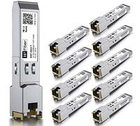 Lot de 10 émetteurs-récepteurs Ethernet auto-négociation SFP vers RJ45 pour Cisco GLC-T (10/100/1000)/SFP-GE-T (10/100/1000), Cisco Meraki, Cat5e, 100 m