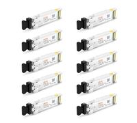 Lot de 10 émetteurs-récepteurs SFP+ 10 GBase-LR SFP+, Module monomode 10 G LC pour Cisco SFP-10G-LR, Meraki MA-SFP-10GB-LR, Ubiquiti UF-SM-10G, Mikrotik, D-Link, Supermicro, Netgear DDM, 1310 nm, 10
