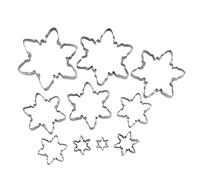 Lot de 10 emporte-pièces de Noël en acier inoxydable pour pâtisserie, flocon de neige, accessoires de cuisine, ensemble de biscuits pour enfants