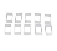 Lot de 10 emporte-pièces en aluminium, tampon à pression, moule à gâteau en forme de lune, moule de cuisson de gâteaux, emporte-pièces en argile polymère pour outil de pâtisserie (grand rectangle)