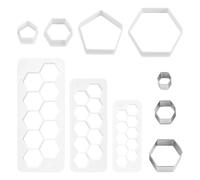 Lot de 10 emporte-pièces en forme de ballon de football, 10 tailles, pour | Plastique de qualité alimentaire et acier inoxydable, robuste, inoxydable, flexible, facile d'entretien, pour gâteaux