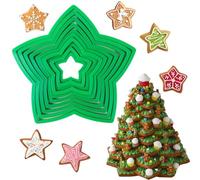 Lot de 10 emporte-pièces en forme d'étoile, 3D en forme d'étoile en plastique pour sapin de Noël, cadeau, emporte-pièces de Noël, emporte-pièce étoile, vacances, fête d'anniversaire, 5.5 à 20.6 cm