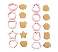 Lot de 10 emporte-pièces en plastique avec motif de dessin animé - Pour biscuits, fondants - Outil de décoration - Passe au lave-vaisselle