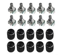 Lot de 10 encodeurs EC11 conçus pour une utilisation ergonomique et un contrôle électronique (poignée prune 15 mm)