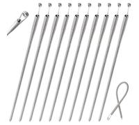 Lot de 10 enfile-cordon en métal à ressort de 22, 9 cm, pour pantalons, sweats à capuche, cordons, outil d'enfilage efficace pour biais cordon, outil remplacement pour enfilage