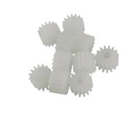 Lot de 10 engrenages droits en plastique, module de 0,5, 8T-16T, alésage de 2 mm, épaisseur 5 mm pour transmission du moteur (10 dents)