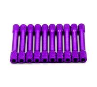 Lot de 10 entretoises SpeedyFPV M3 en aluminium, moletées, 35 mm de longueur, anodisées (violet)