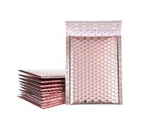 Lot de 10 enveloppes à bulles,23x29 +4 cm,Poly Bubble Mailers Enveloppes Rembourrées Bulle Doublé Poly Mailer Auto Seal pour Emballage (Or rose)