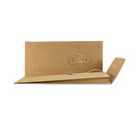 Lot de 10 enveloppes DL - 110 x 220 mm + pli de 25 mm - Marron - Fermeture à ficelle - Enveloppes en papier kraft - Enveloppes d'expédition