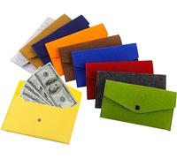 Lot de 10 enveloppes en feutrine pour billets/porte-monnaie multi-usages, fournitures de collecte, pour chèques, portefeuilles, reçus, pochette à outils