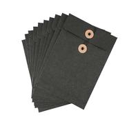 Lot de 10 Enveloppes Épaissies A5 Enveloppes en Papier Kraft avec Ligne Boucle Enveloppes Vintage pour Cartes Lettres Factures Sac de Rangement pour Document Fichier