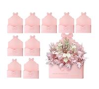 Lot de 10 enveloppes florales pour la Saint Valentin - Décoration romantique en forme de cœur - Fleurs de mariage - Pour, amis, épouse, mère, sœur, fille, vacances, occasions spéciales